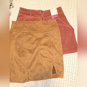 SO Brand Stylish Tan and Rust Skirt Set